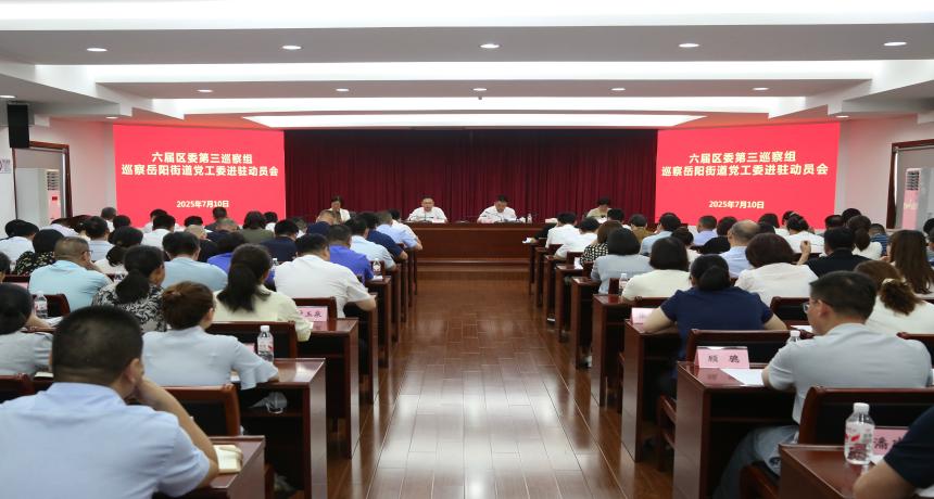 区委第三巡察组进驻岳阳街道开展巡察工作